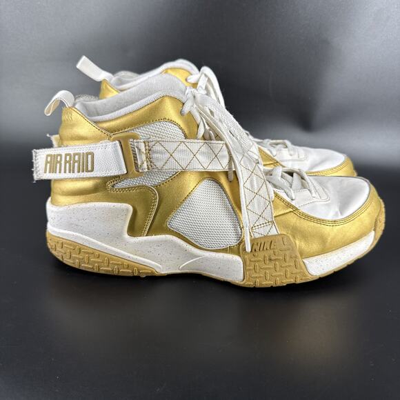 Nike Gold White Air Raid Men’s Sneaker's Shoes Size 14 642330-700 - Picture 7 of 14